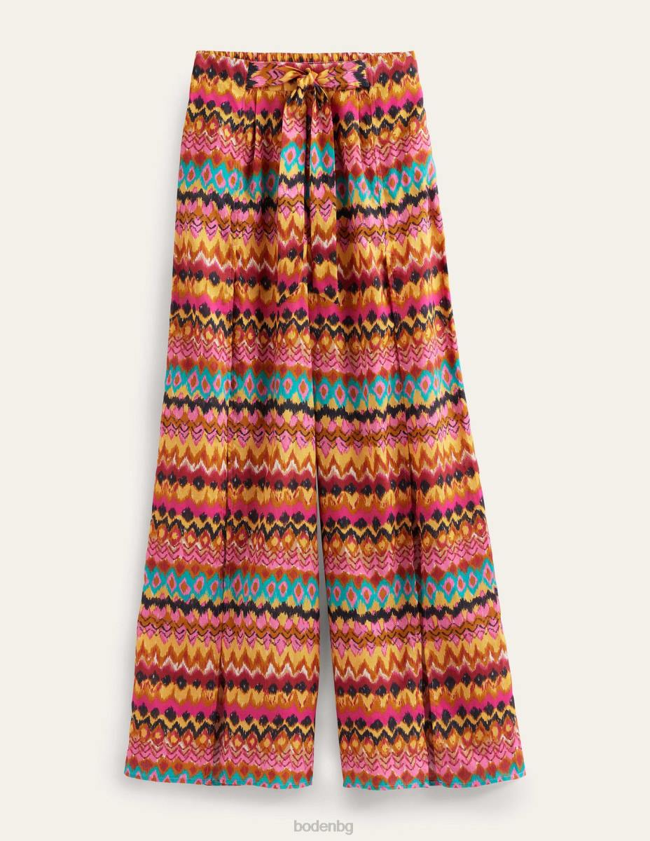 облекло Boden издърпайте панталоните със странични разцепки мулти & икат Жени LL682489