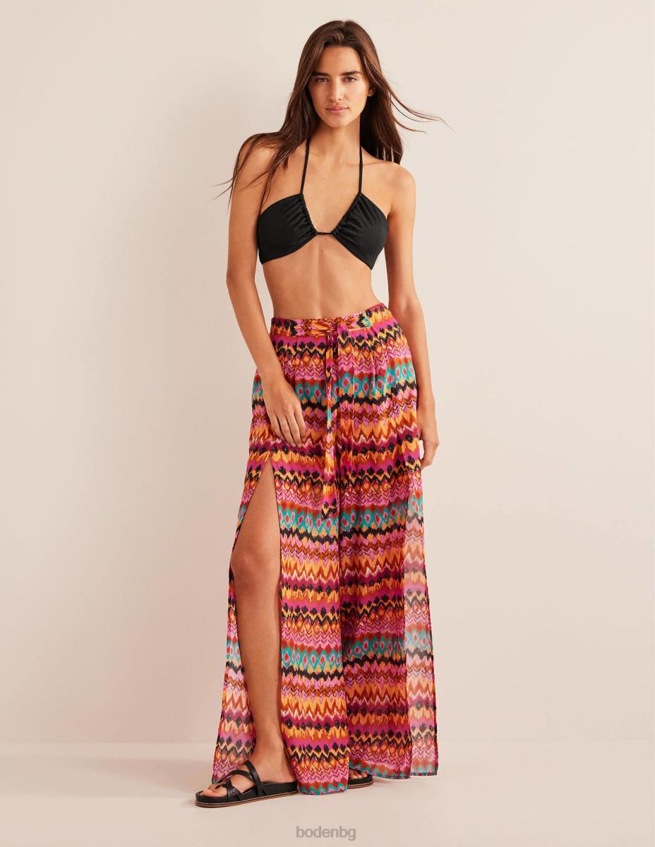 облекло Boden издърпайте панталоните със странични разцепки мулти & икат Жени LL682489