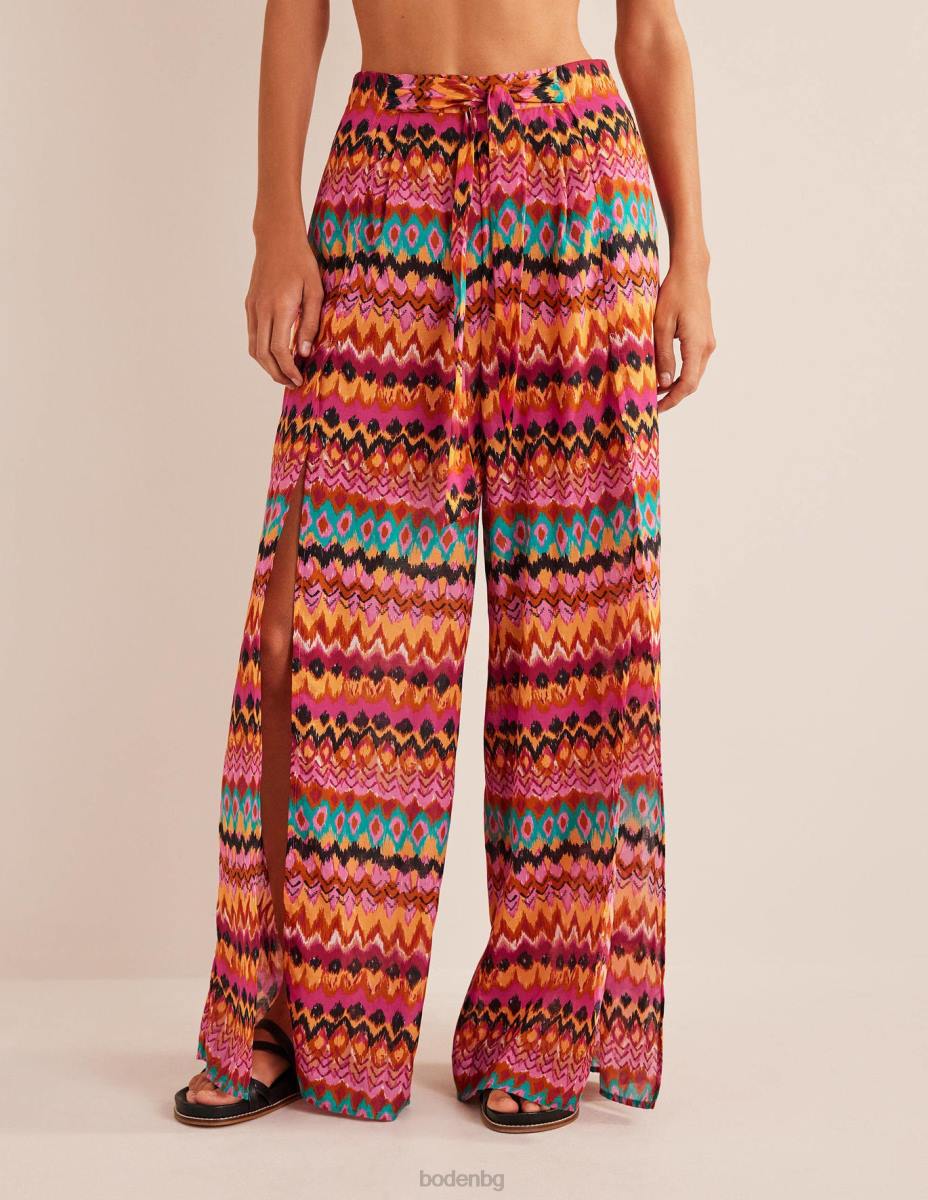 облекло Boden издърпайте панталоните със странични разцепки мулти & икат Жени LL682489