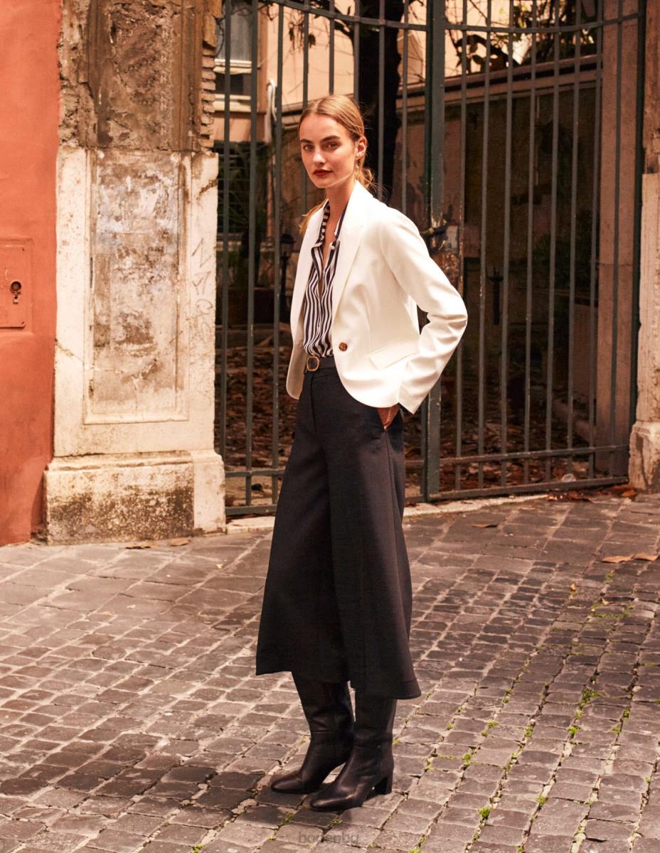 облекло Boden течни кюлоти с широк крачол черен Жени LL68327