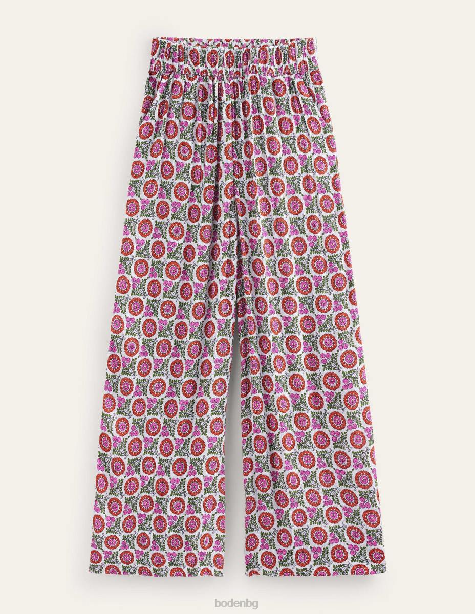 облекло Boden панталон с широки крачоли джин и слънчогледово стръкче Жени LL68337