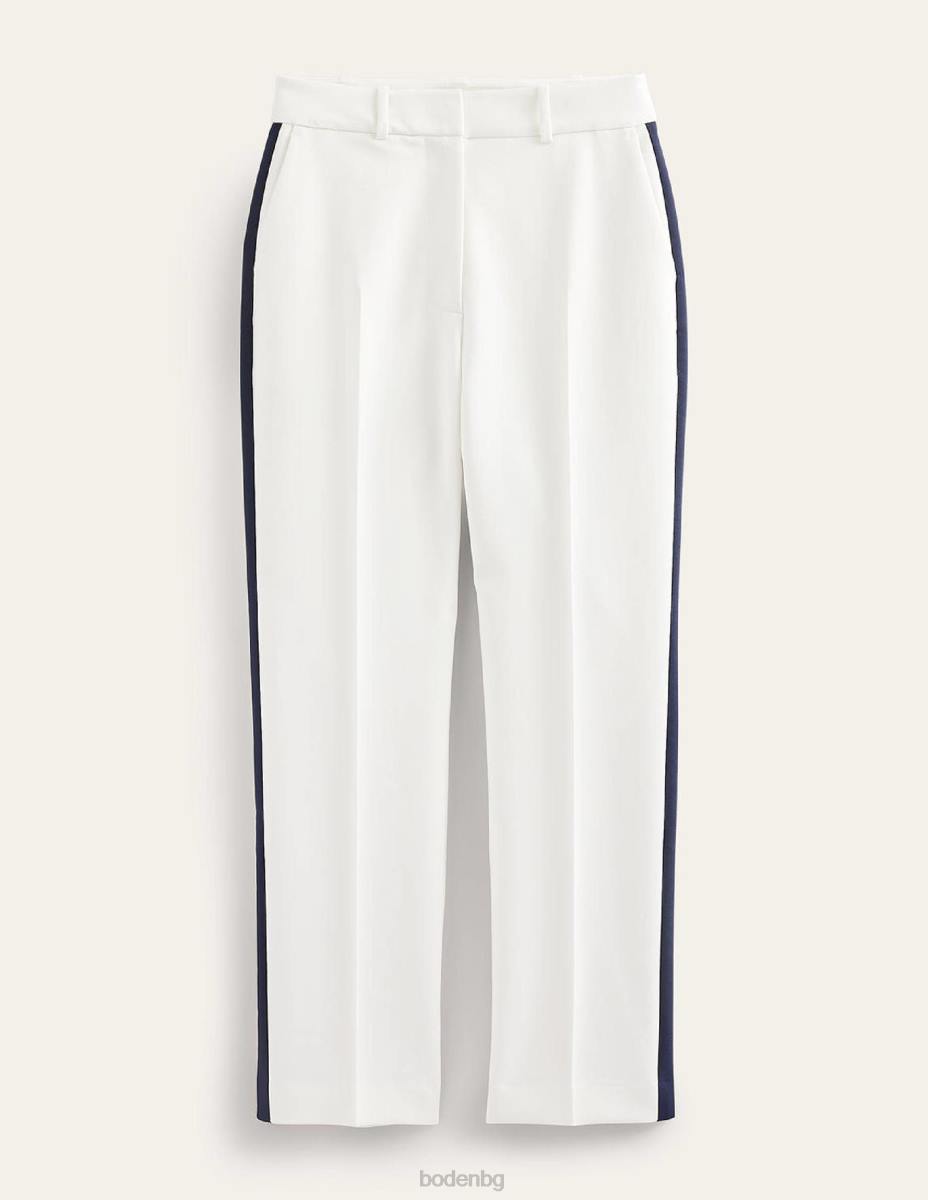 облекло Boden панталон на kew странично райе слонова кост със странична ивица Жени LL68325