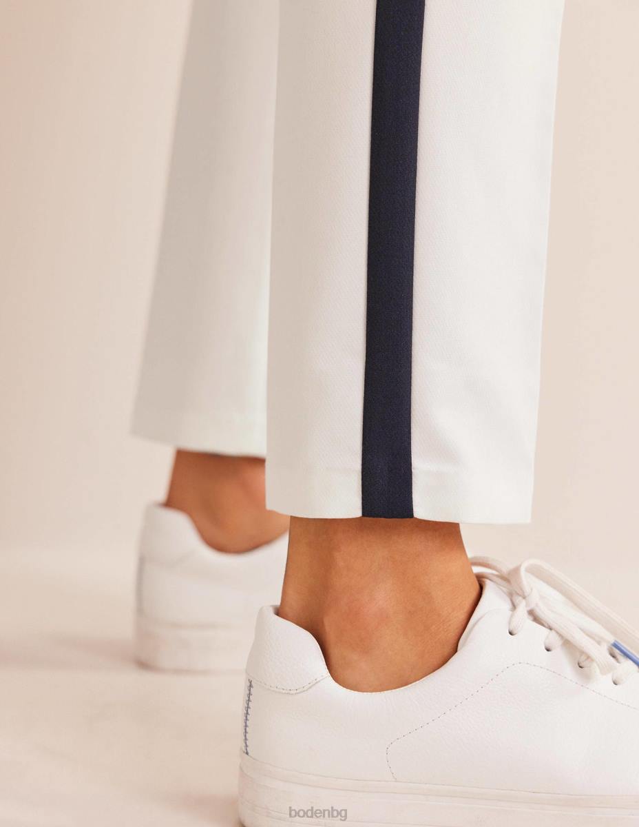 облекло Boden панталон на kew странично райе слонова кост със странична ивица Жени LL68325