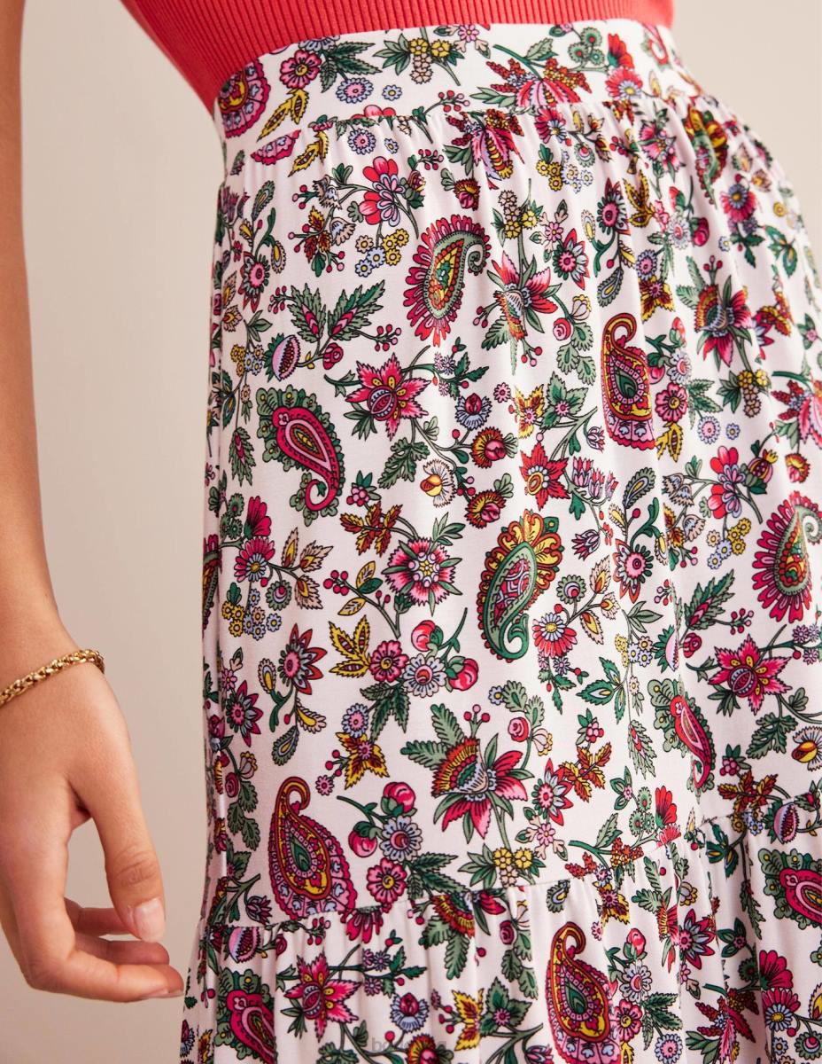 облекло Boden макси пола от трико мулти & пейсли от глухарче Жени LL681053