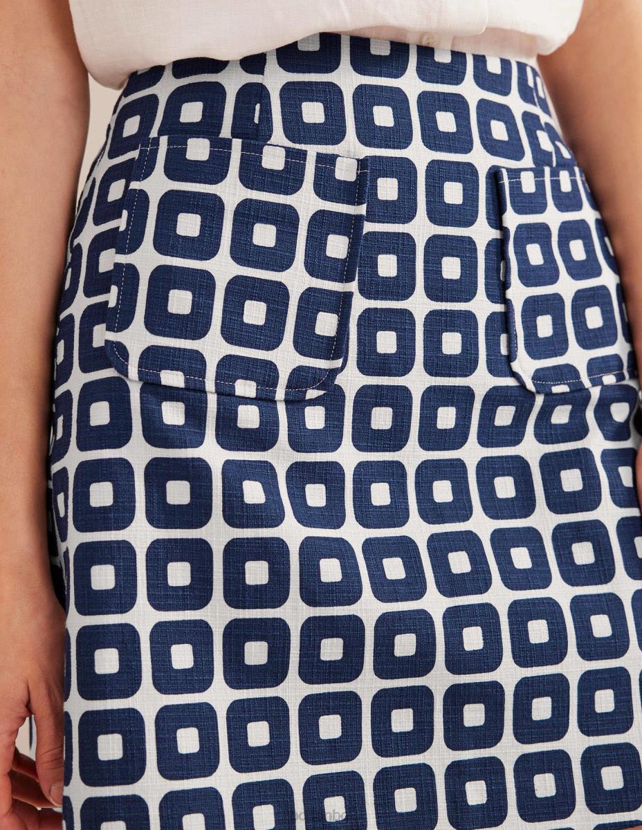 облекло Boden текстурирана миниатюрна линия френски флот и слонова кост и куб Жени LL681245