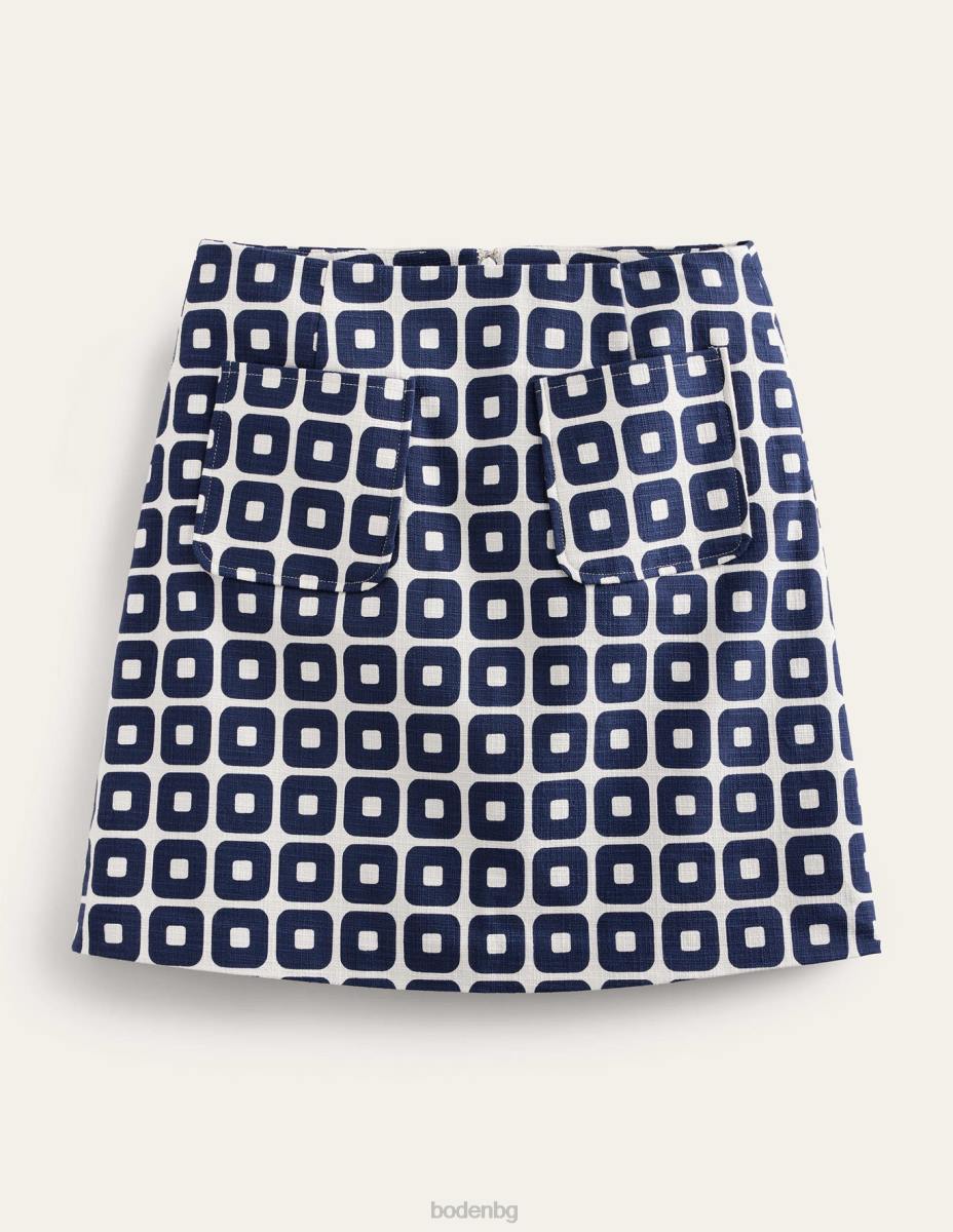 облекло Boden текстурирана миниатюрна линия френски флот и слонова кост и куб Жени LL681245