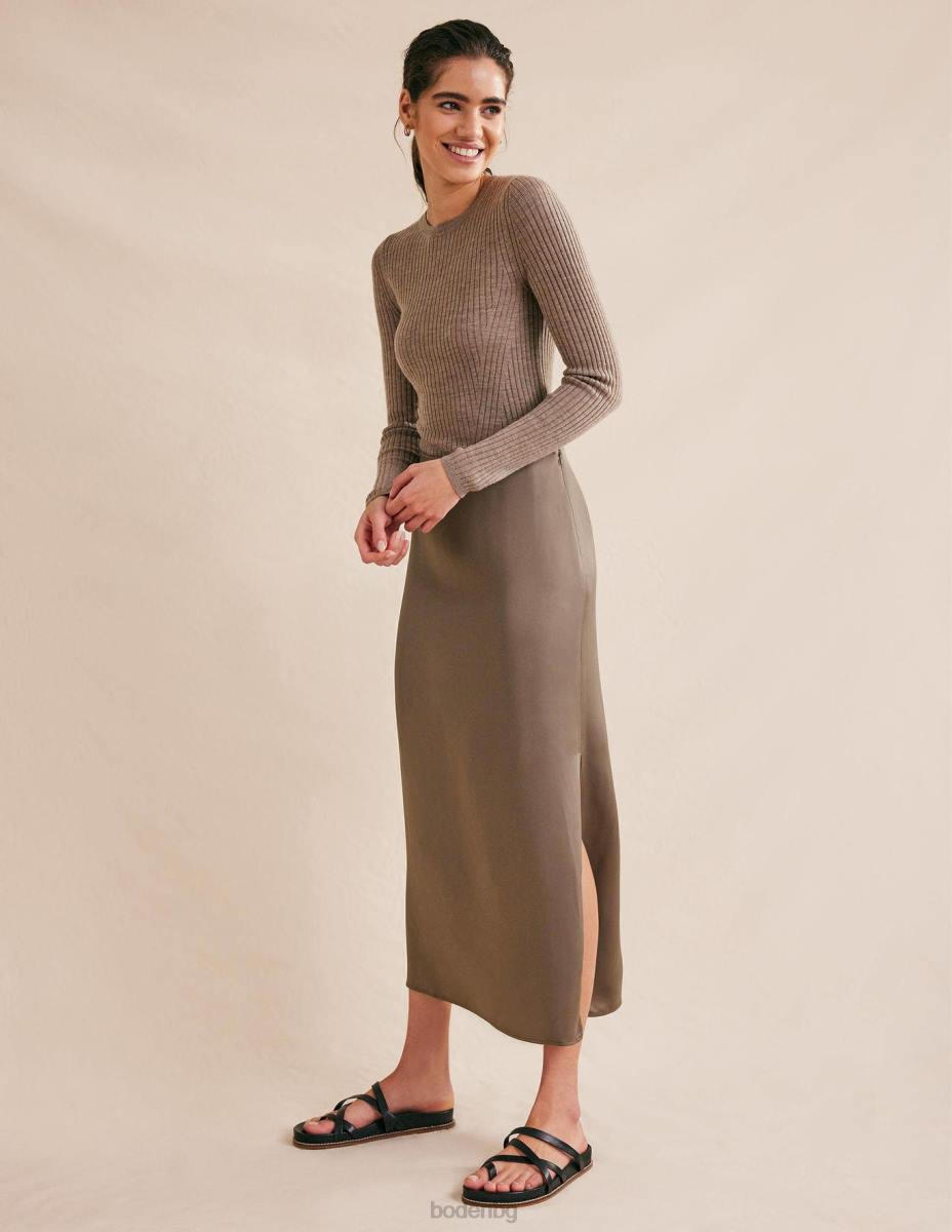 облекло Boden сатенена колонна пола смръчкула Жени LL681320