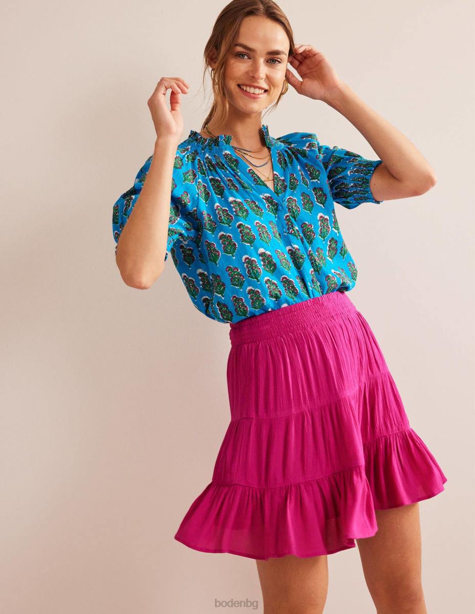 облекло Boden мини пола с бръчки флокс розов Жени LL681373