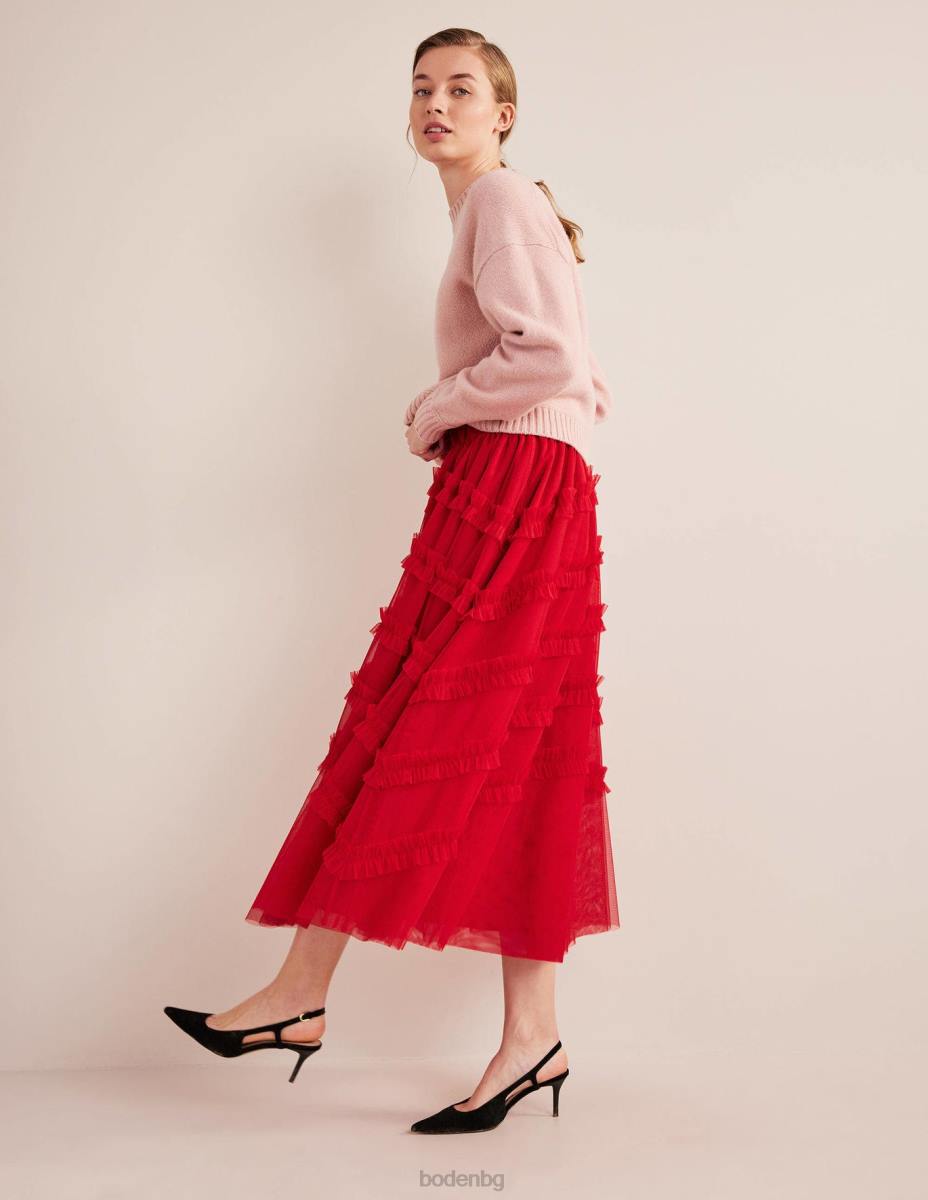 облекло Boden миди пола от тюл тъмна роза Жени LL681375