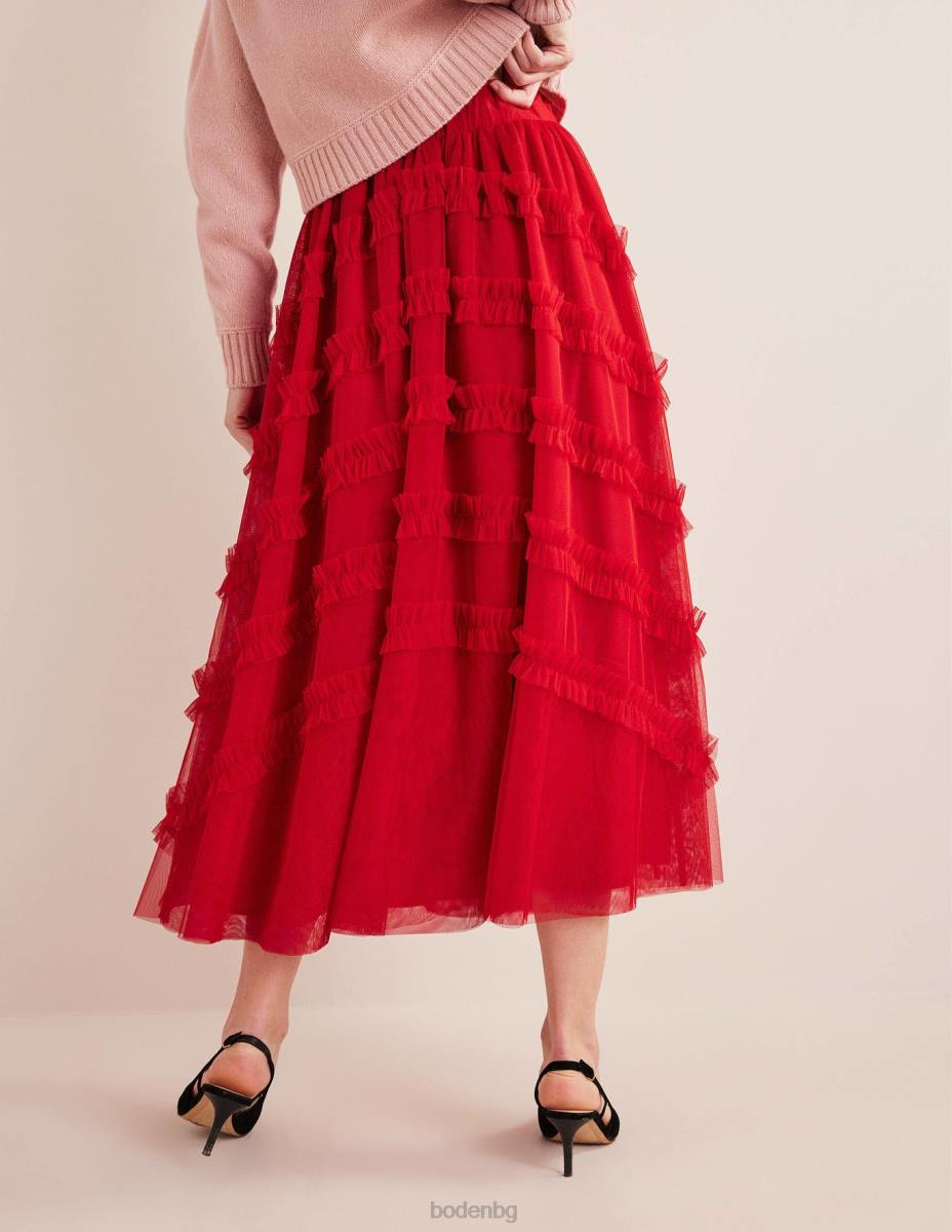 облекло Boden миди пола от тюл тъмна роза Жени LL681375