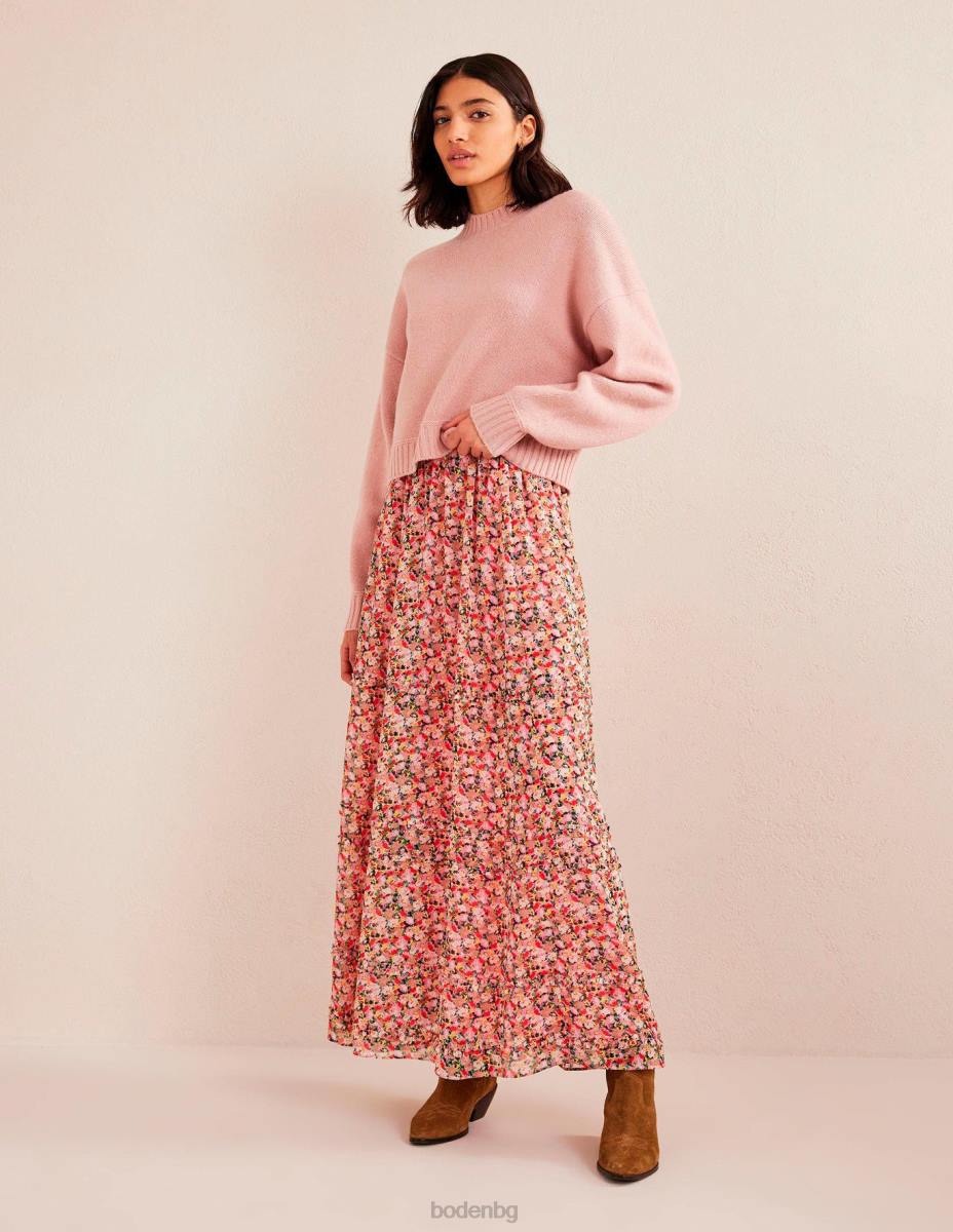 облекло Boden макси пола с волани мулти и живописно цвете Жени LL681436