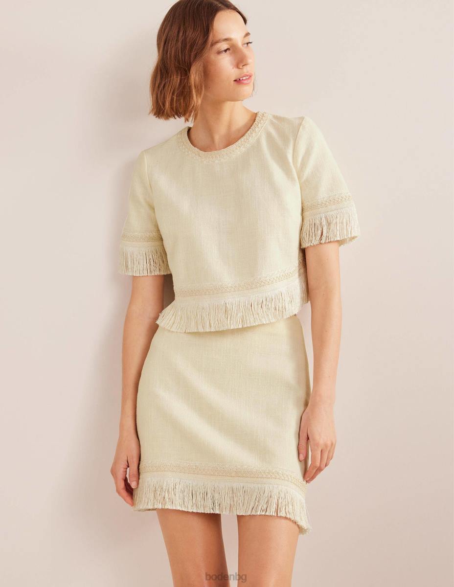 облекло Boden мини пола с детайли на ресни екрю Жени LL681444