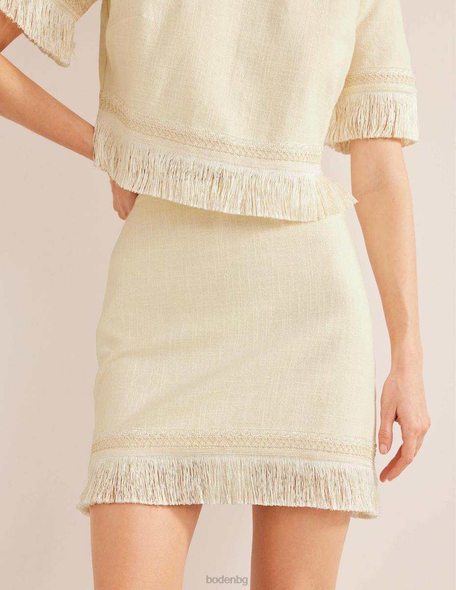 облекло Boden мини пола с детайли на ресни екрю Жени LL681444