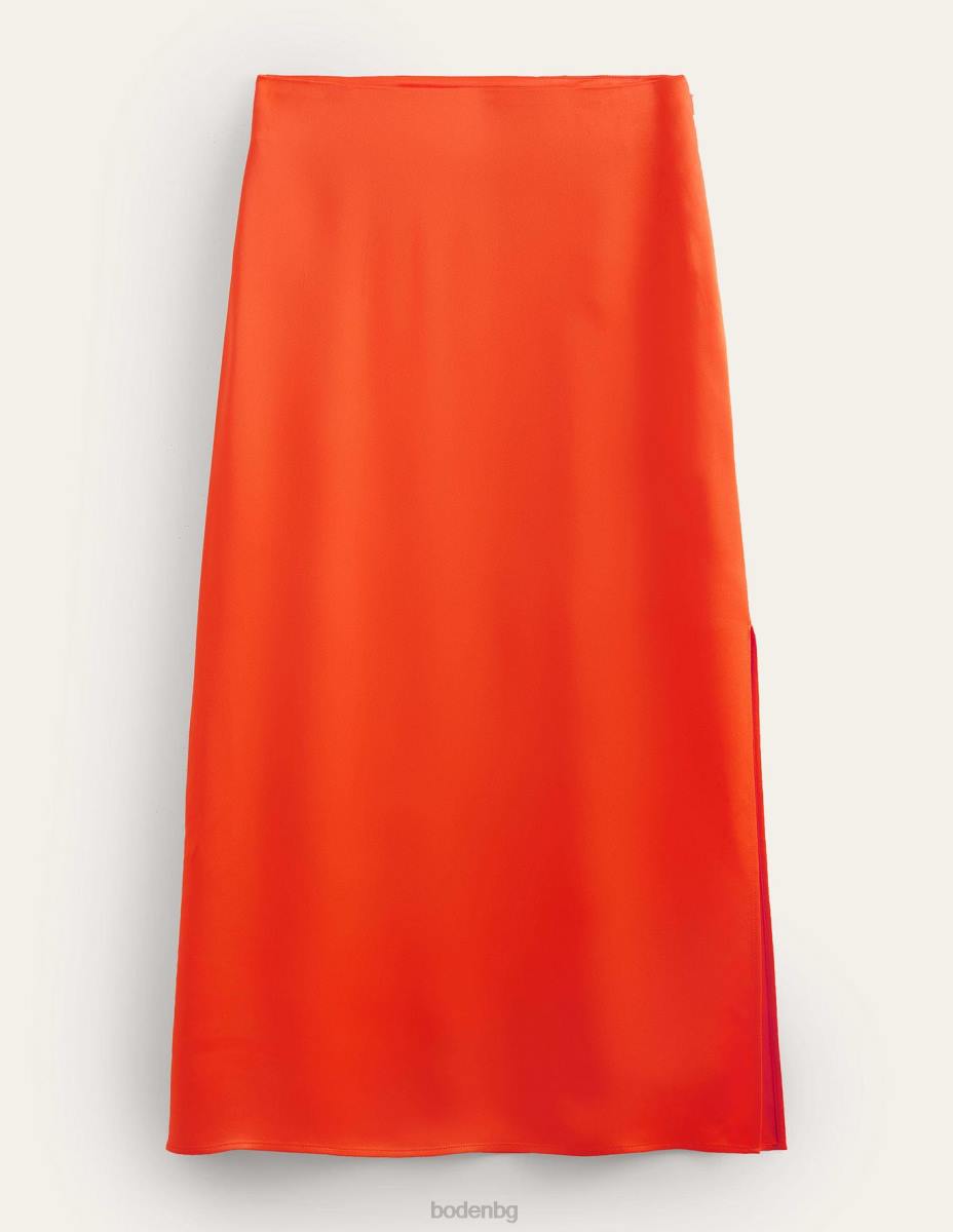 облекло Boden сатенена колонна пола чери домат Жени LL681452