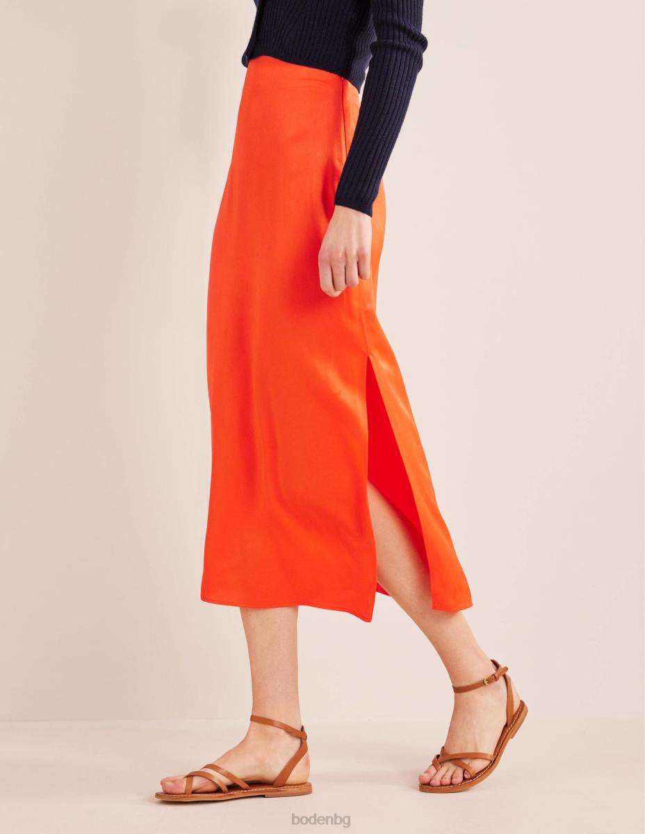 облекло Boden сатенена колонна пола чери домат Жени LL681452