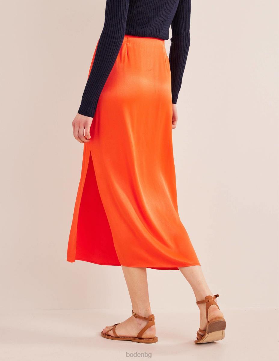 облекло Boden сатенена колонна пола чери домат Жени LL681452