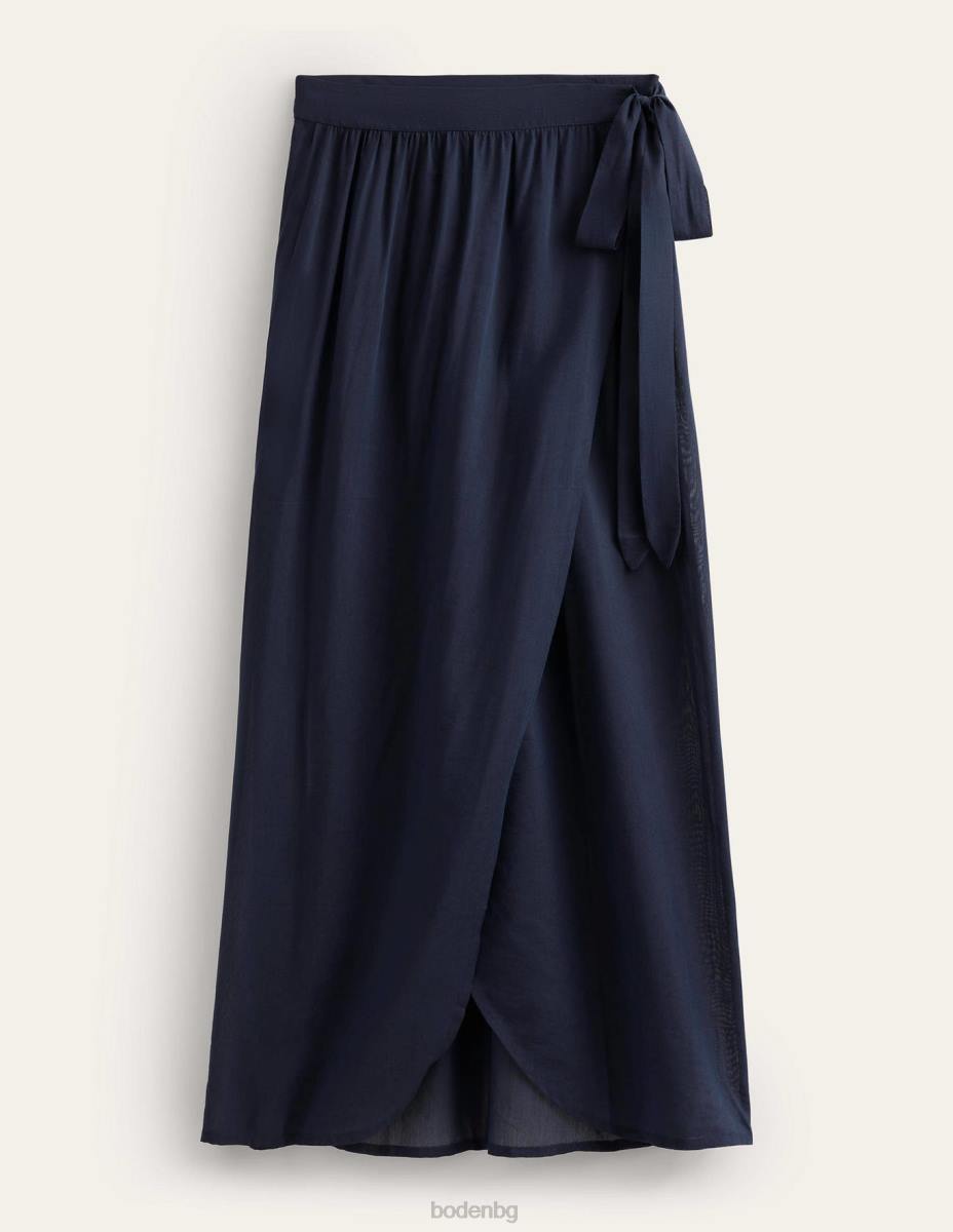 облекло Boden памучна макси пола военноморски флот Жени LL681923