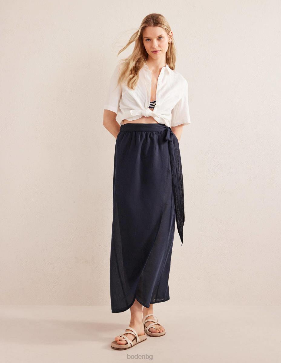 облекло Boden памучна макси пола военноморски флот Жени LL681923