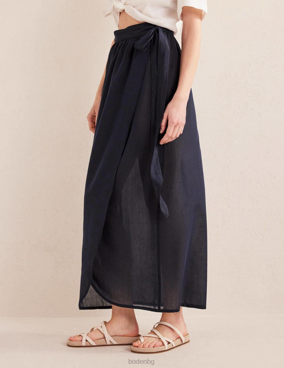 облекло Boden памучна макси пола военноморски флот Жени LL681923