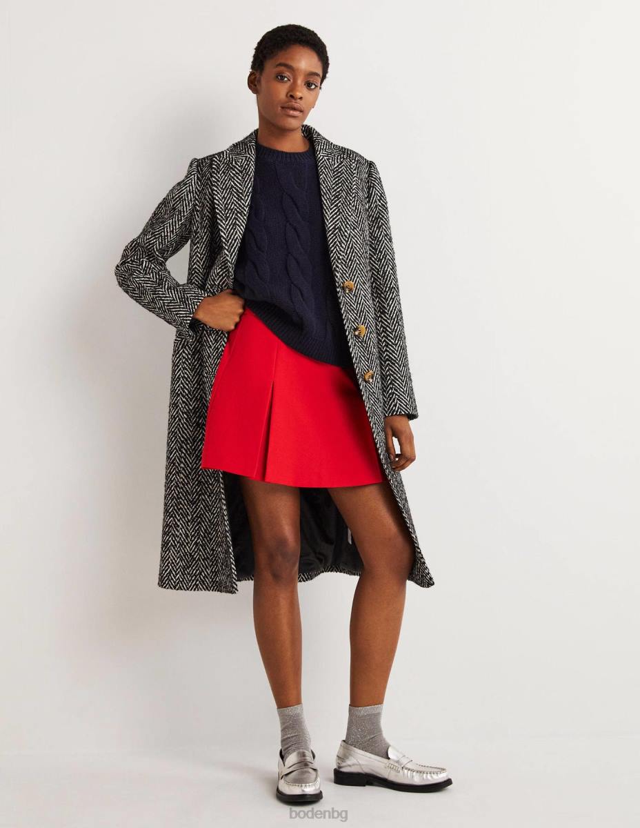 облекло Boden плисирана мини пола с а-линия червен Жени LL681940