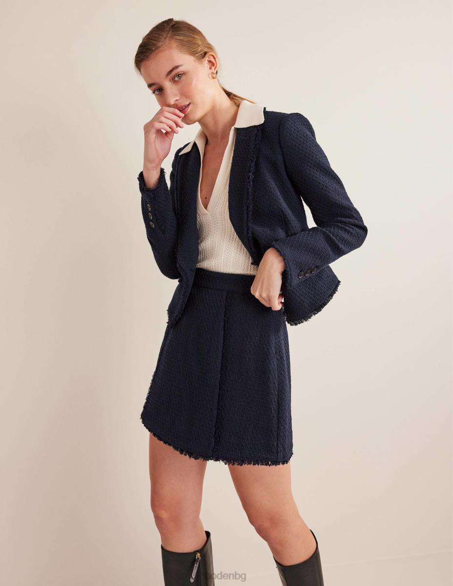 облекло Boden интересен мини от туид военноморски флот Жени LL681985