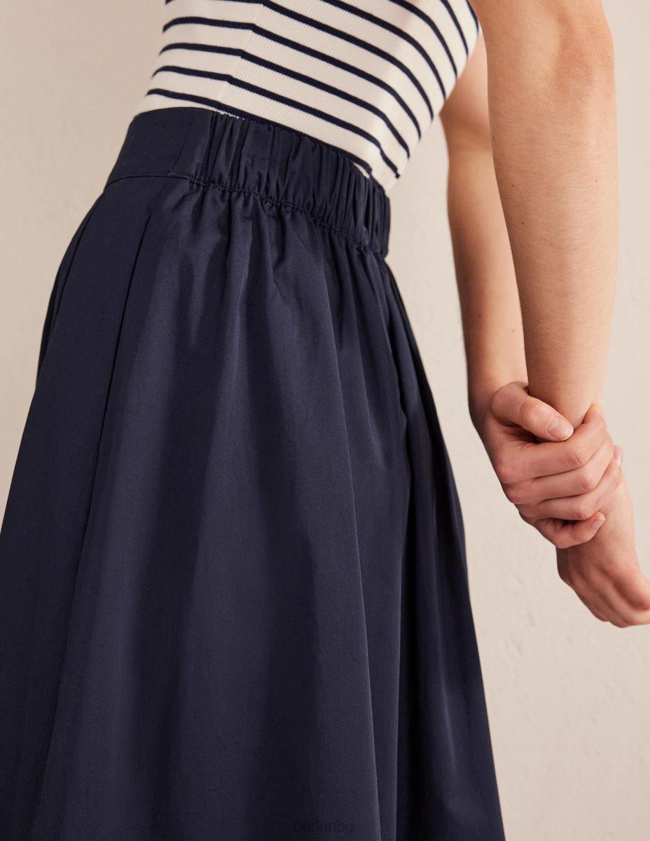 облекло Boden плисирана пълна миди пола военноморски флот Жени LL682398