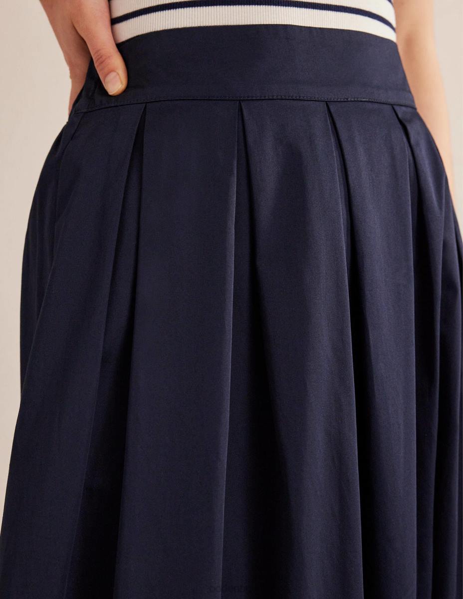 облекло Boden плисирана пълна миди пола военноморски флот Жени LL682398