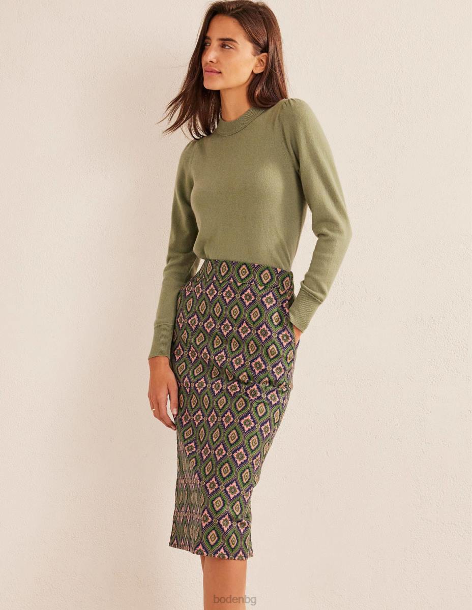 облекло Boden памучна текстурирана пола тип молив парков рейнджър и екзотичен диамант Жени LL682513