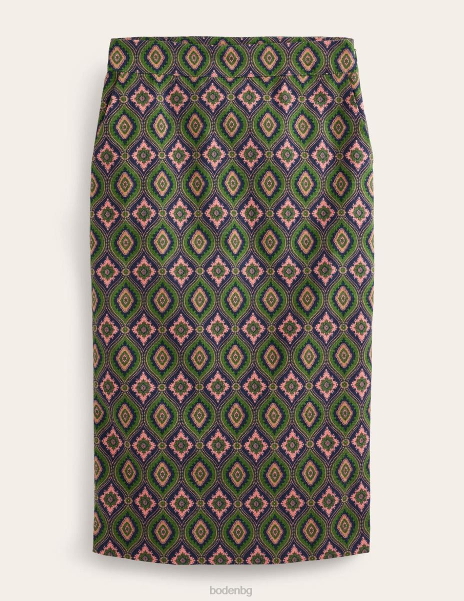 облекло Boden памучна текстурирана пола тип молив парков рейнджър и екзотичен диамант Жени LL682513