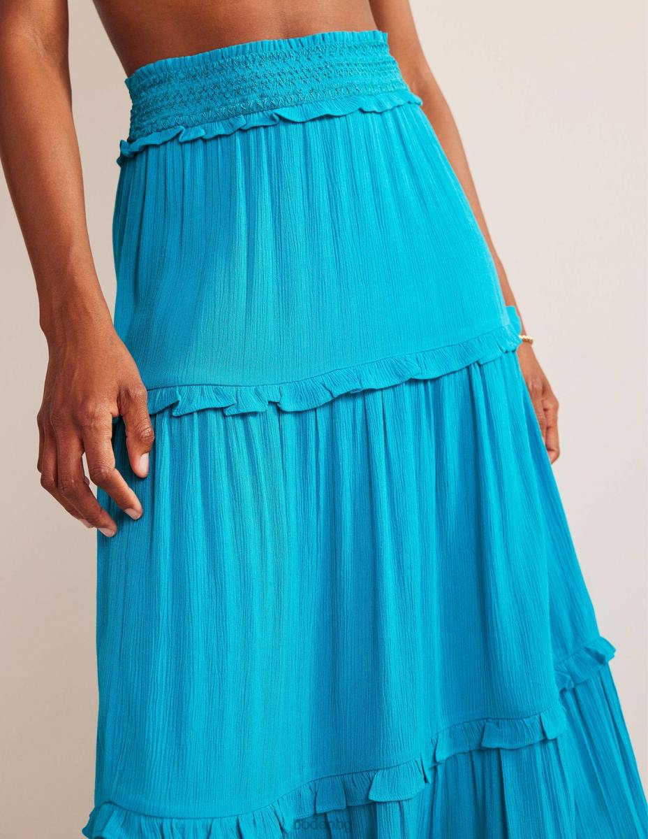 облекло Boden празнична пола с прибрана талия ултрамарин Жени LL68634