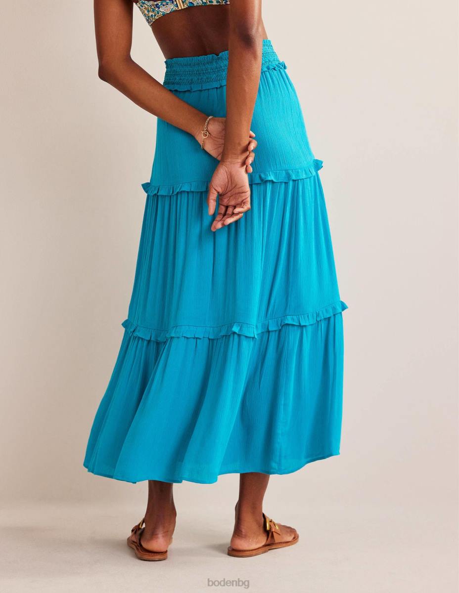 облекло Boden празнична пола с прибрана талия ултрамарин Жени LL68634