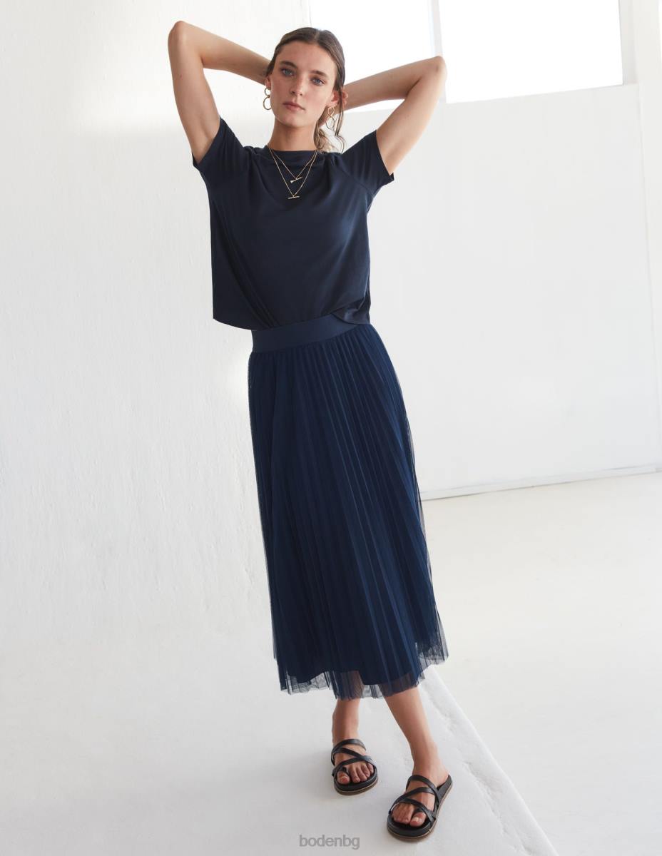 облекло Boden плисирана пола от тюл военноморски флот Жени LL68642