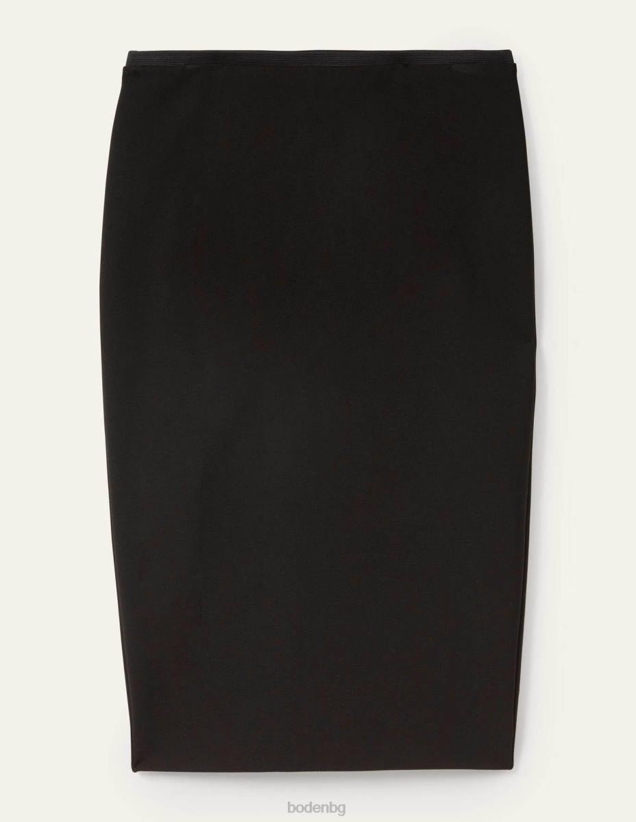 облекло Boden хемпширска еластична пола от трико черен Жени LL68648