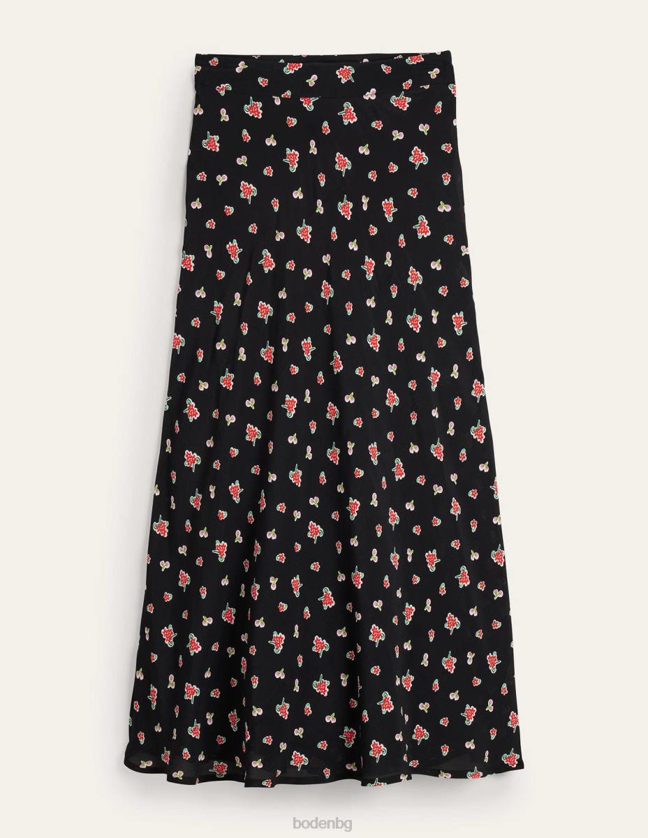 облекло Boden миди пола cecelia черен и розов поп Жени LL681326