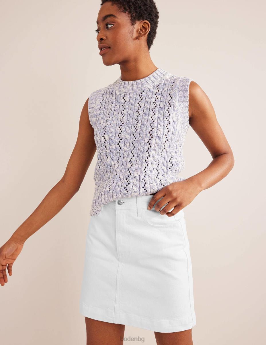 облекло Boden дънкова мини пола nell екрю Жени LL68644