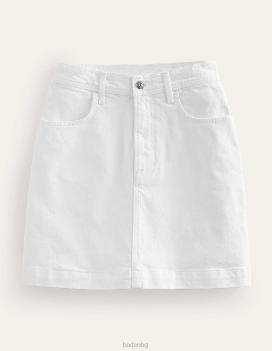 облекло Boden дънкова мини пола nell екрю Жени LL68644