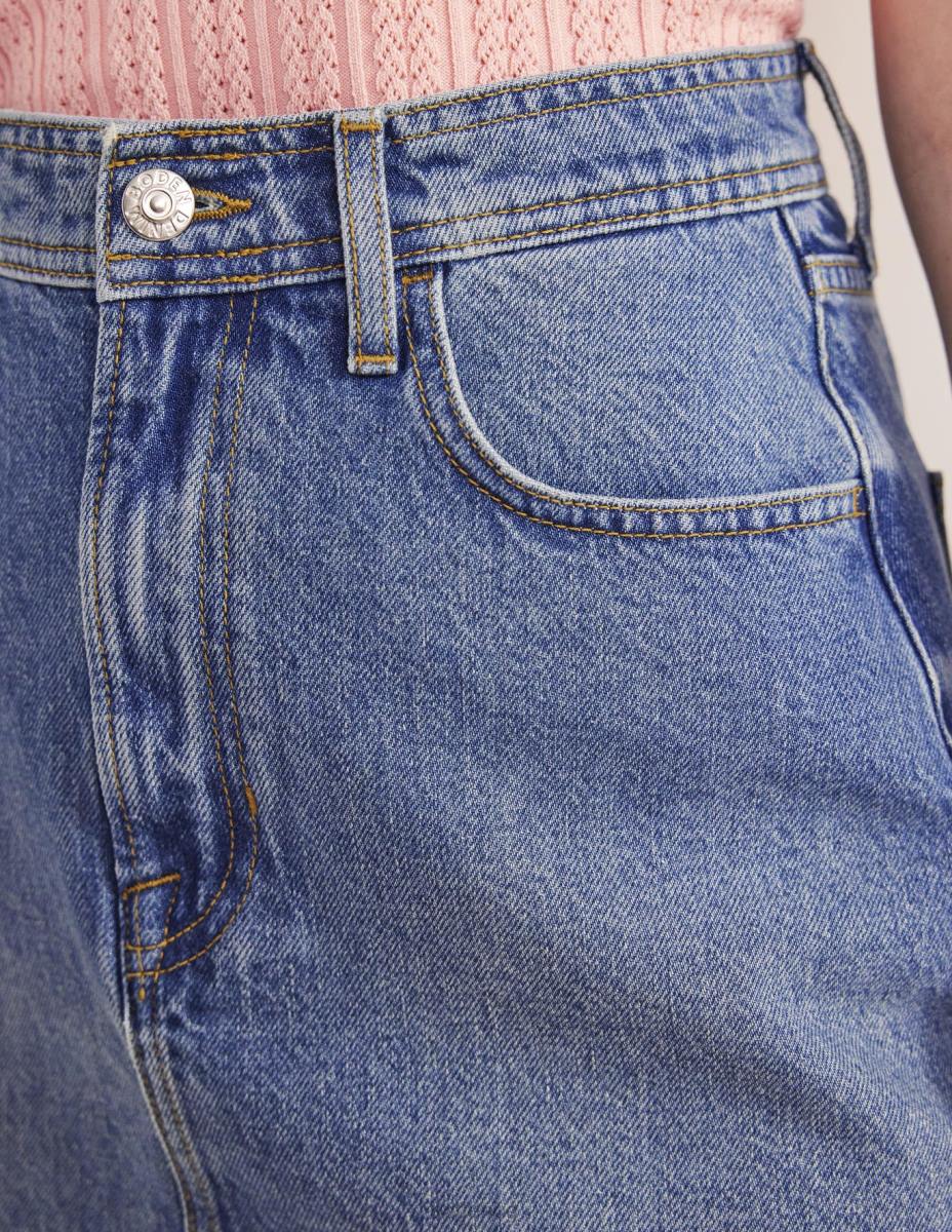 облекло Boden дънкова мини пола nell средна реколта Жени LL68646