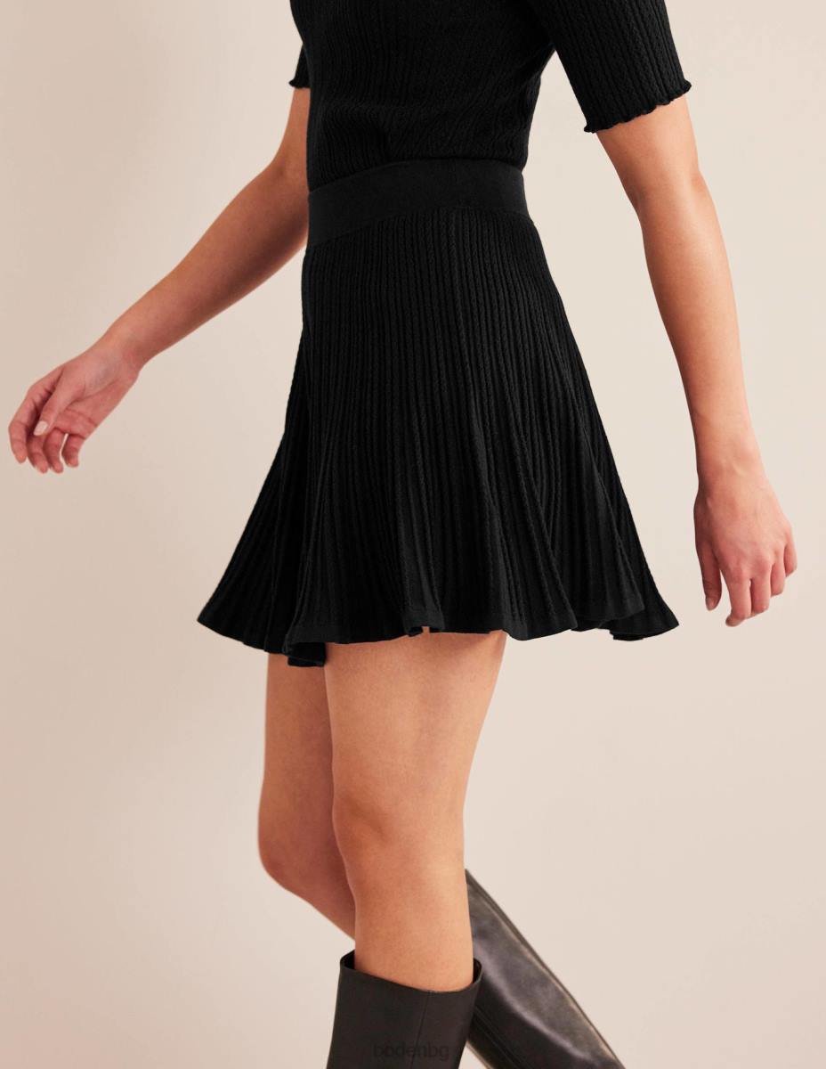 облекло Boden плетена пола тип pointelle черен Жени LL681703