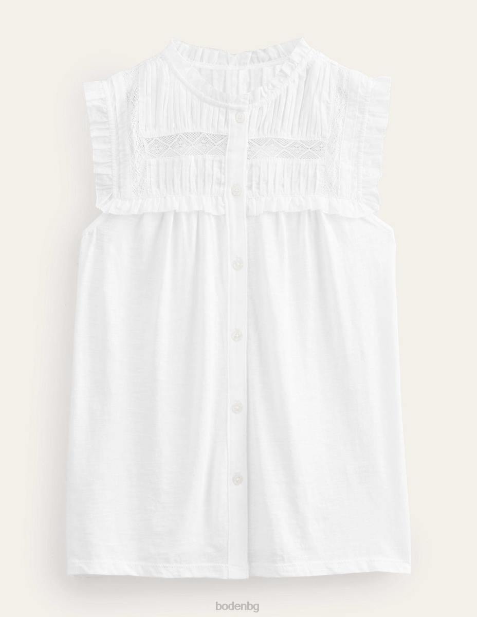 облекло Boden риза с детайли от трико бяло Жени LL681094