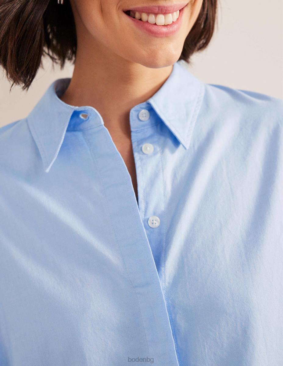 облекло Boden голяма памучна риза Шамбре Оксфорд Жени LL681276