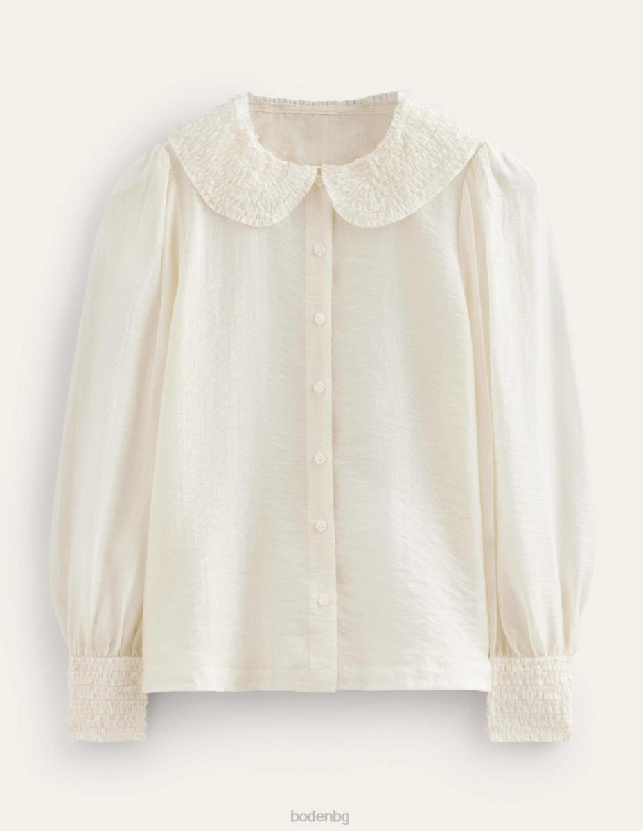 облекло Boden риза от органза с волани слонова кост Жени LL681288