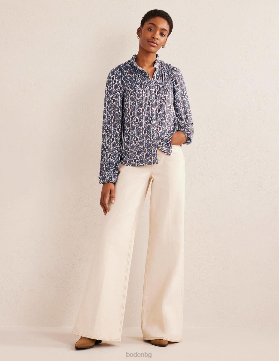 облекло Boden риза от джърси с нагъната форма нощна сянка и пейсли Жени LL681392