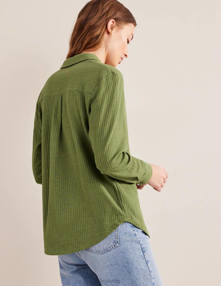 облекло Boden текстурирана риза от трико измито каки Жени LL681412