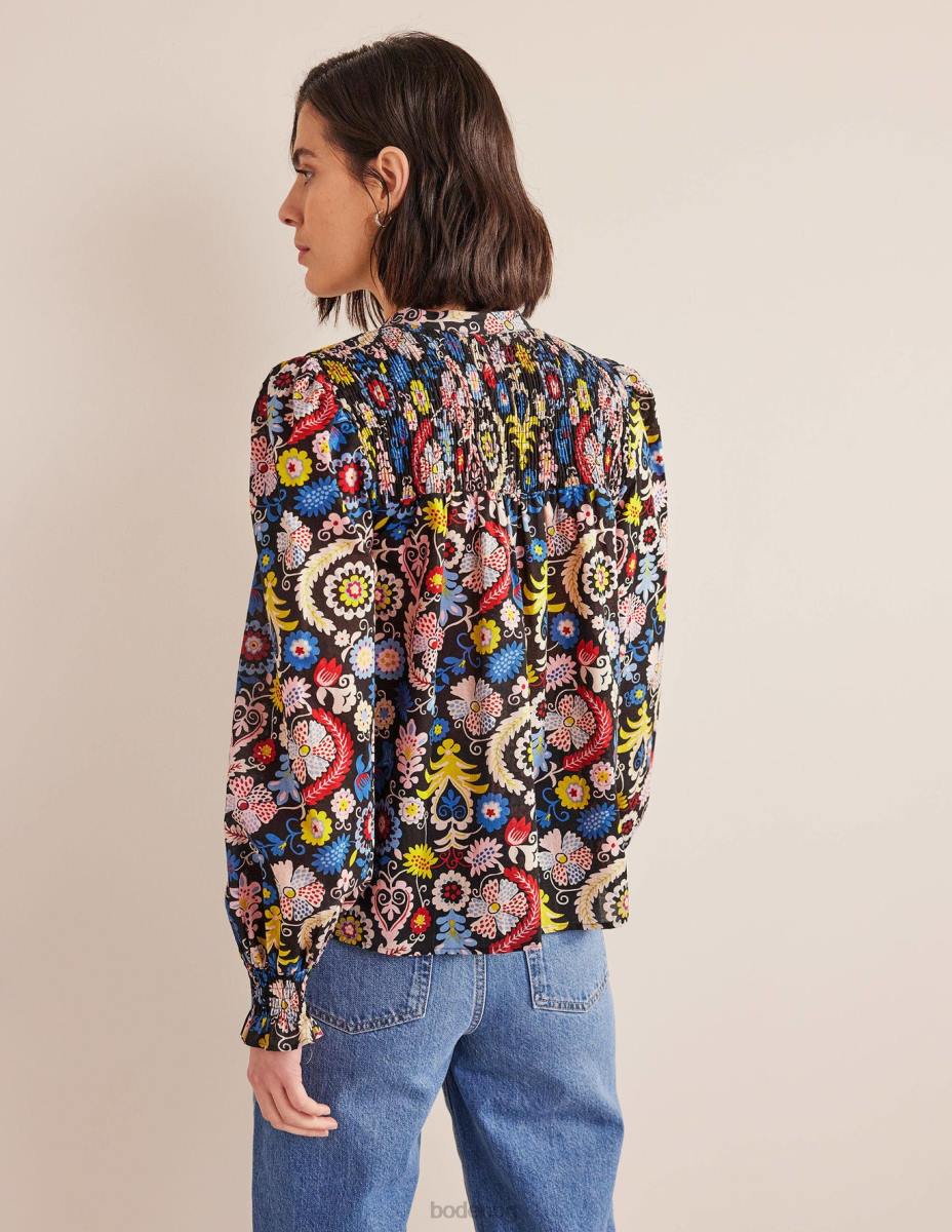 облекло Boden памучна блуза с панталон мулти и тропически чар Жени LL681413