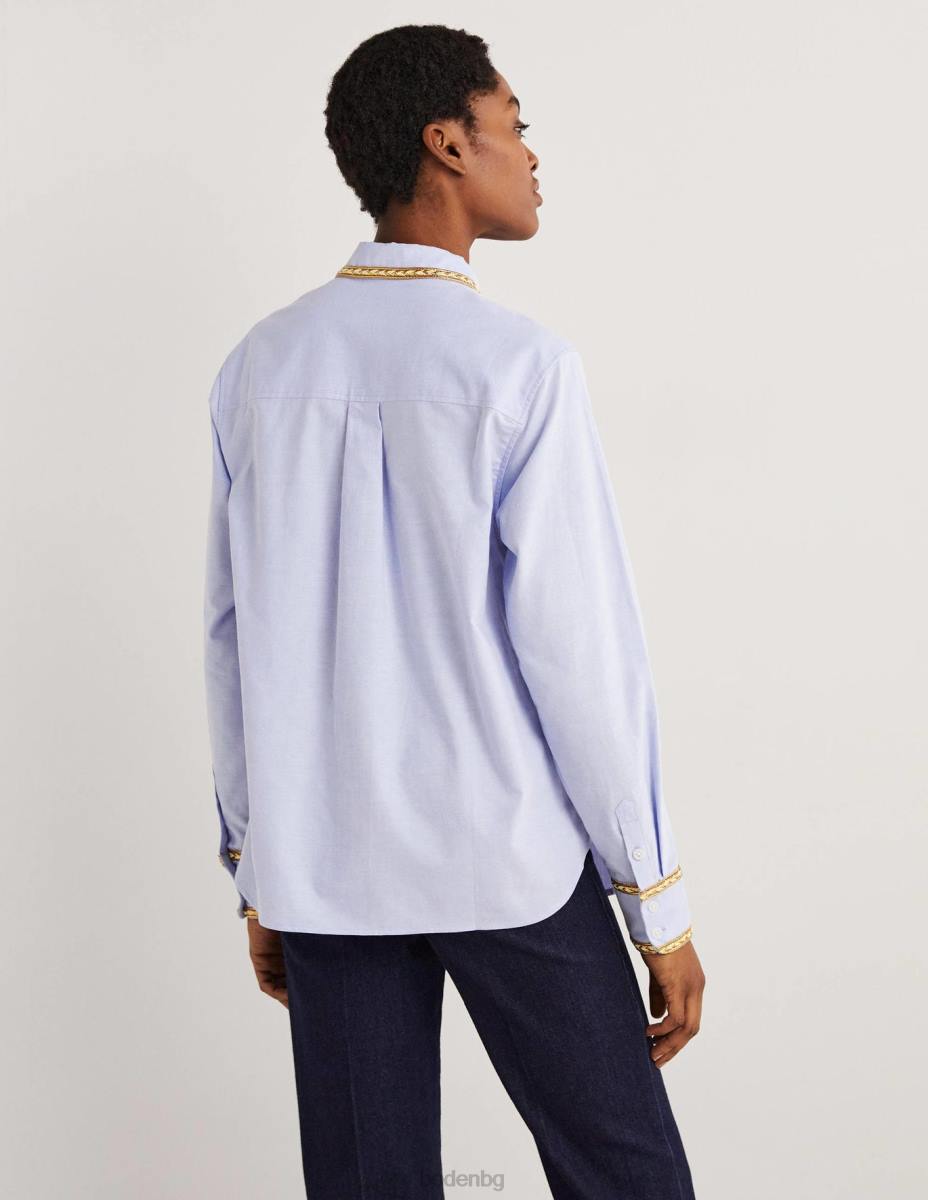 облекло Boden спокойна риза със златна обшивка шамбре и металик Жени LL681597