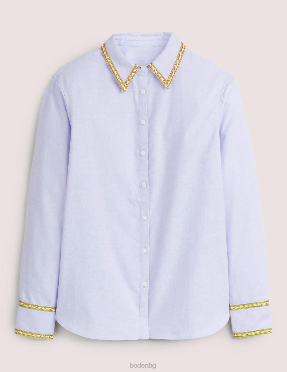 облекло Boden спокойна риза със златна обшивка шамбре и металик Жени LL681597