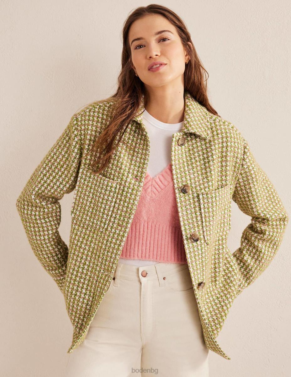 облекло Boden тениска със спокойна текстура розова и зелена хрътка зъби Жени LL681606