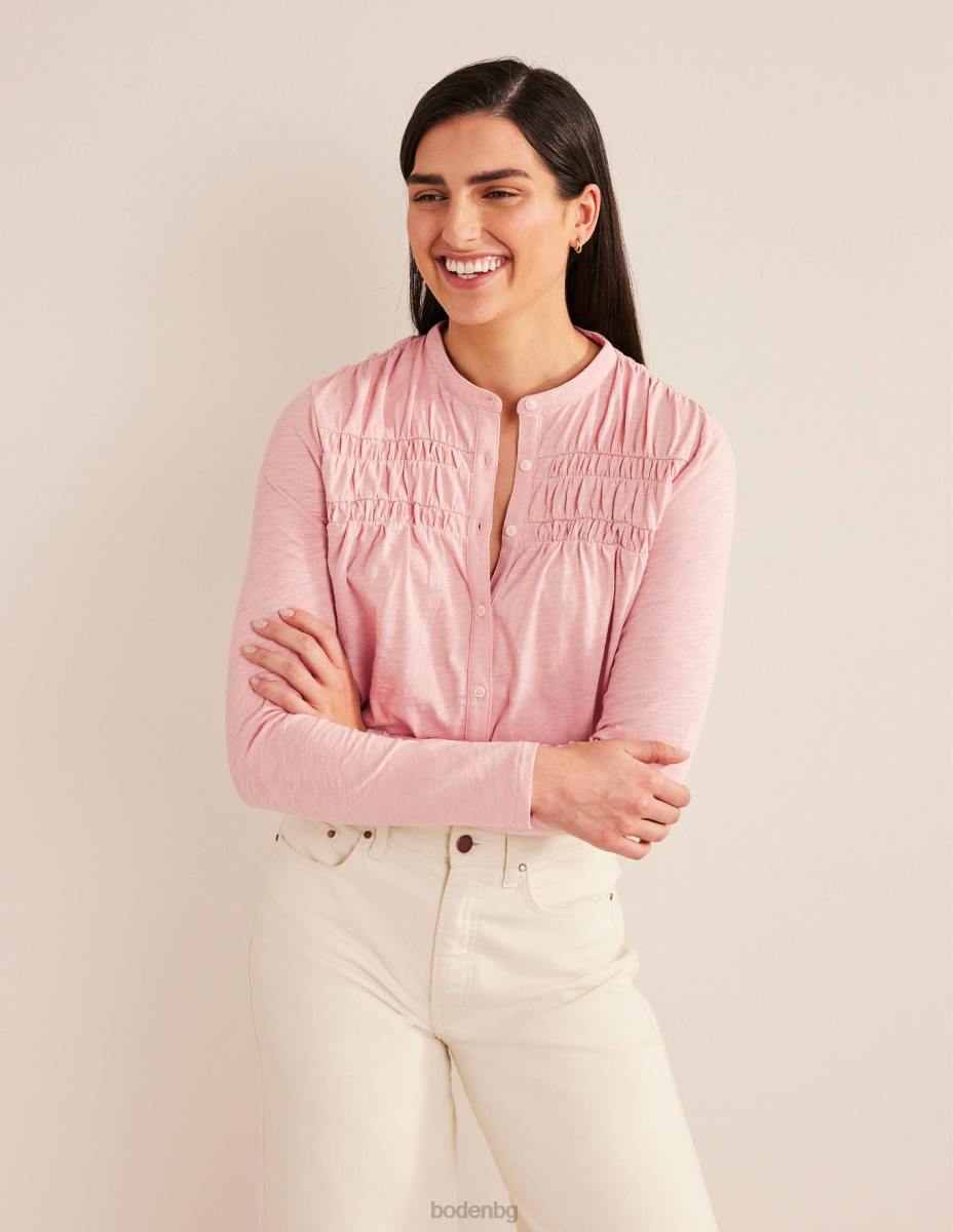 облекло Boden риза с набраздени детайли млечен шейк Жени LL681638