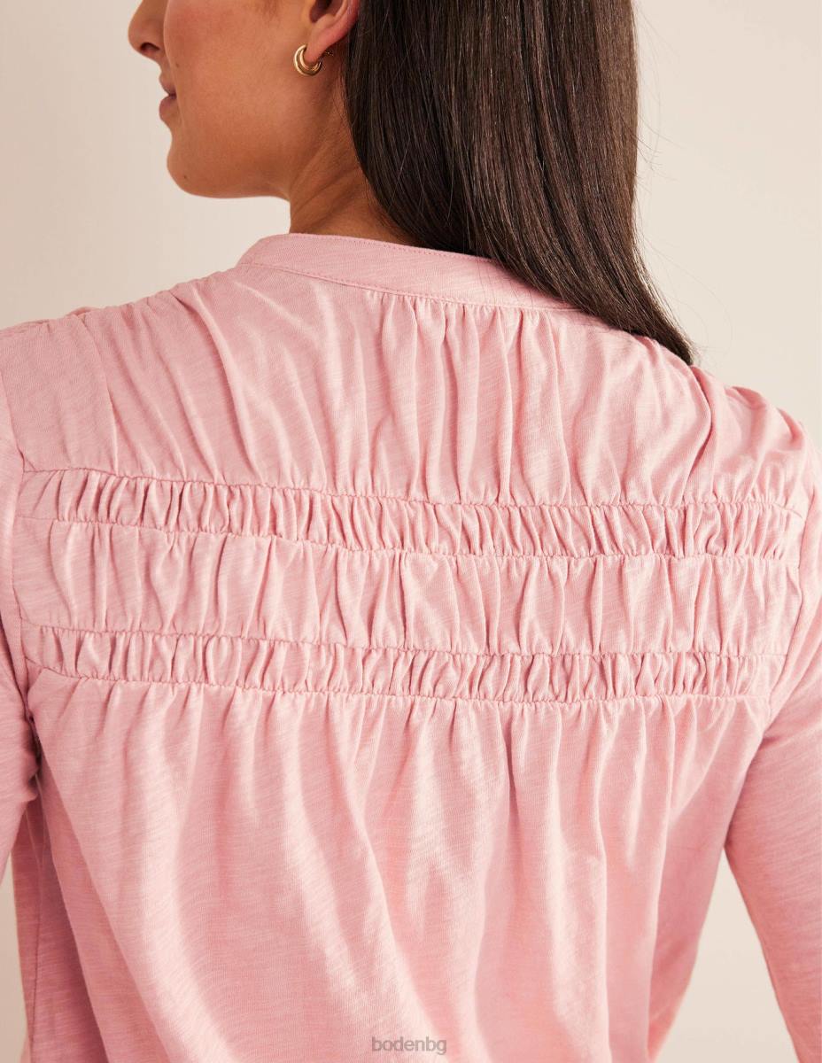 облекло Boden риза с набраздени детайли млечен шейк Жени LL681638