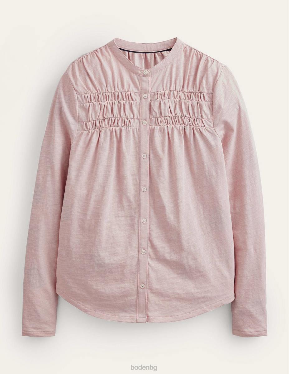 облекло Boden риза с набраздени детайли млечен шейк Жени LL681638